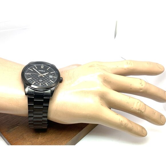 Casio Men's Watch MTP-VD03 Quartz Analog Black Dial Stainless Steel 41mm 5058 - Picture 5 of 15